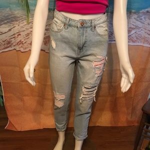 Ladies high waisted patchwork “Mom” jeans size 7